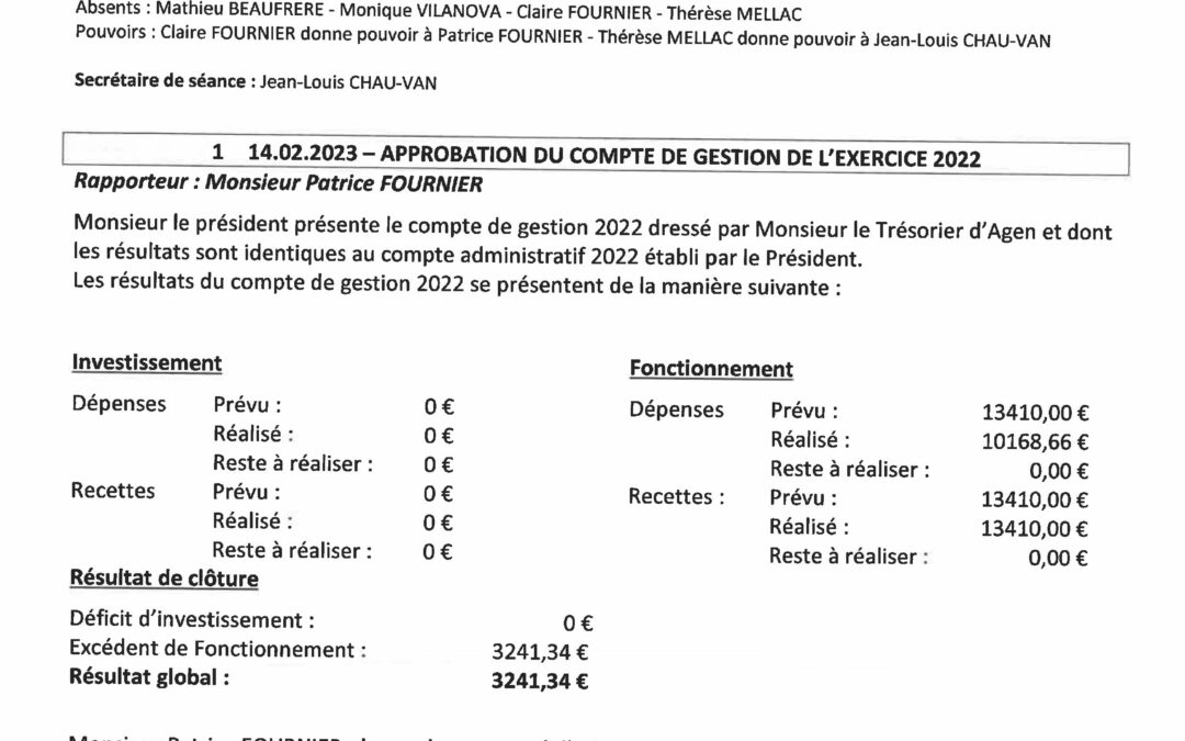  14/02/2023-APPROBATION-COMPTE GESTION-2022