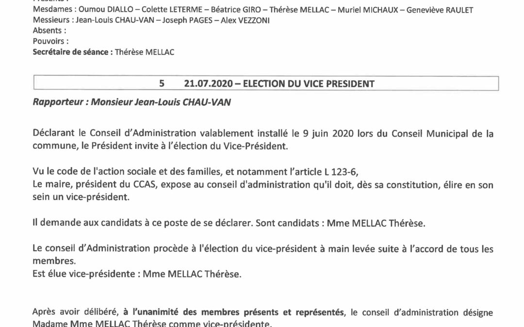 Election-vice-président 21/07/2020