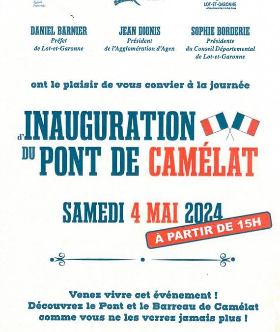 Inauguration du pont de Camélat