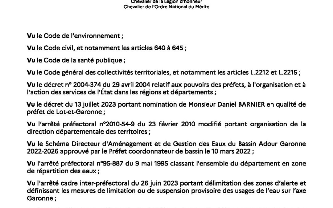 arrêté préfectoral n°47-2025-07-11-00001