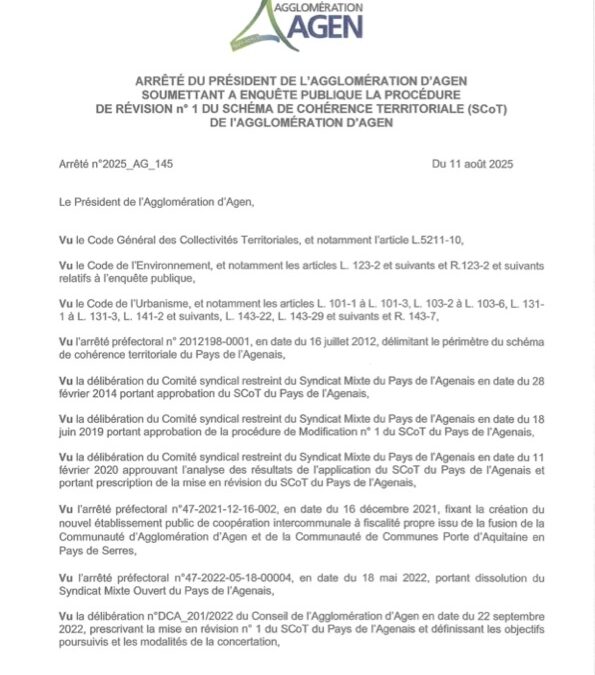 Enquête publique SCoT