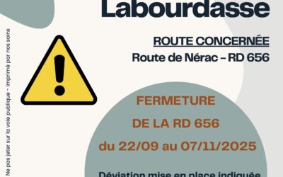 Travaux de réhabilitation du pont de la Bourdasse (RD 656) – FERMETURE A LA CIRCULATION