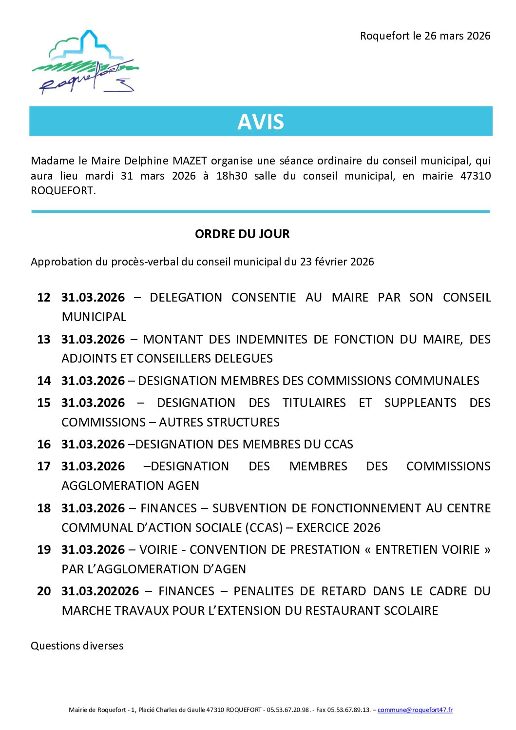 Avis CM 31-03-26